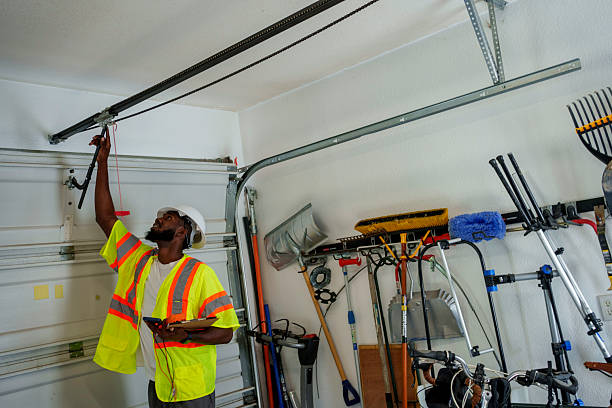 Professional Garage Door Panel Replacement technician working in Grady County County, OK